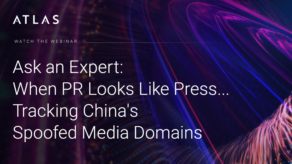 When PR Looks Like Press... Tracking China's Spoofed Media Domains